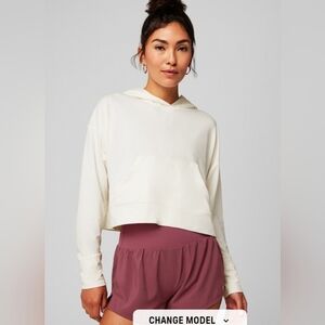 Fabletics Off-White Hoodie Sweatshirt